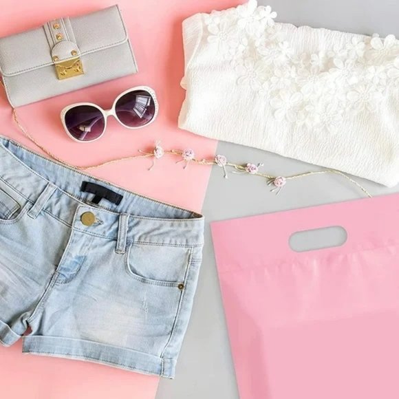 10 pcs Poly Mailers 12x15.5 Inch Pink Premium Shipping Bags - Picture 2 of 5